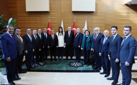 Rəcəb Tayyib Ərdoğan Azərbaycan parlament nümayəndə heyətini qəbul edib