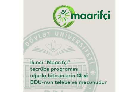 BDU-nun tələbə və məzunları “Maarifçi” təcrübə proqramında uğurlu nəticələr göstəriblər