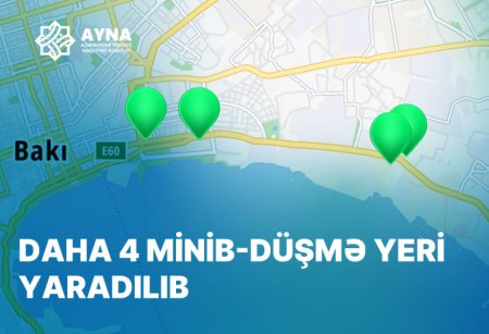 Paytaxtın daha 4 məntəqəsində minib-düşmə yerləri yaradılıb Paytaxtın daha 4 məntəqəsində minib-düşmə yerləri yaradılıb