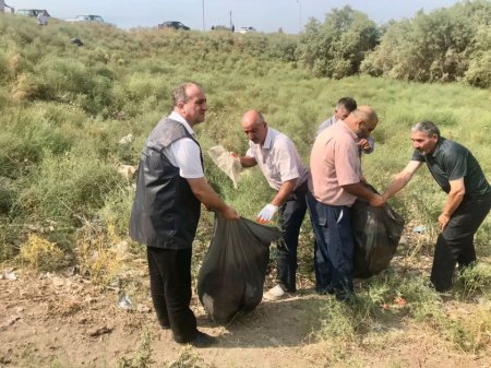 Kür çayının sahilində iməcilik keçirilib